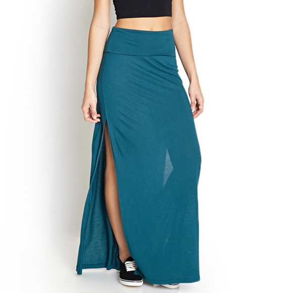 Forever 21 Dresses & Skirts - Teal Maxi Skirt